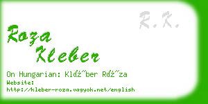 roza kleber business card